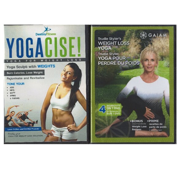 2 NEW DVDs Yogacise Yoga Sculpt with Weights & Weight Loss Yoga - Picture 1 of 5